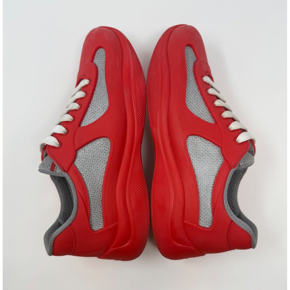 Prada Americas Cup Rubber Sneaker Red Size 8 US 7 Prada - Picture 3 of 8
